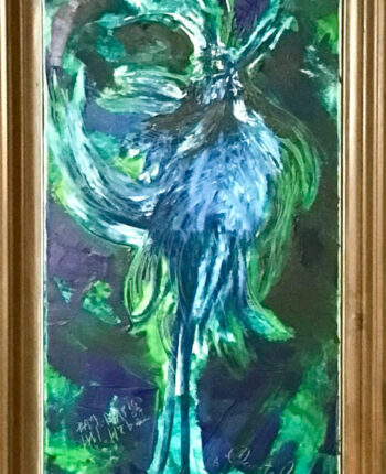 PAMMAP-artiste-huile-sur-toile-phenix-bleu