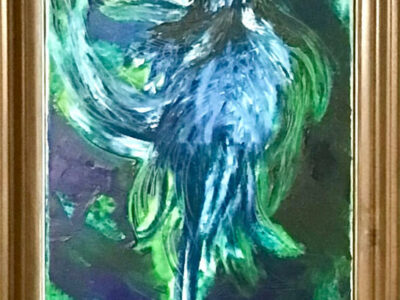 PAMMAP-artiste-huile-sur-toile-phenix-bleu