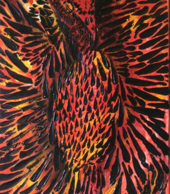 PAMMAP-artiste-huile-sur-toile-phenix-rouge