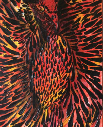 PAMMAP-artiste-huile-sur-toile-phenix-rouge